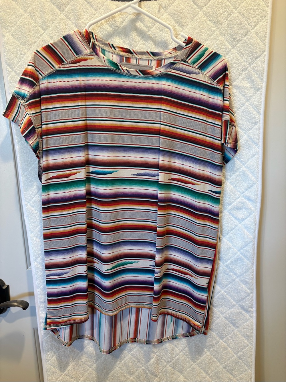 Double D Ranch Multicolor Striped Short Sleeve Tee - Picture 4 of 5